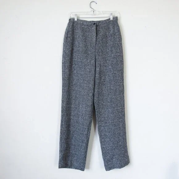 VICTOR COSTA Vintage Designer Essential High Waist Trousers in Heathered Gray-6 - Picture 10 of 10